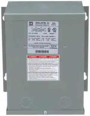 SQUARE D 2S46F Buck Boost Transformer, 2 kVA, NEMA 3R, 16/32V AC, 120/240V AC