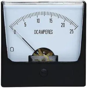 ZORO SELECT 12G419 Analog Panel Meter,DC Current,0-25 DC A