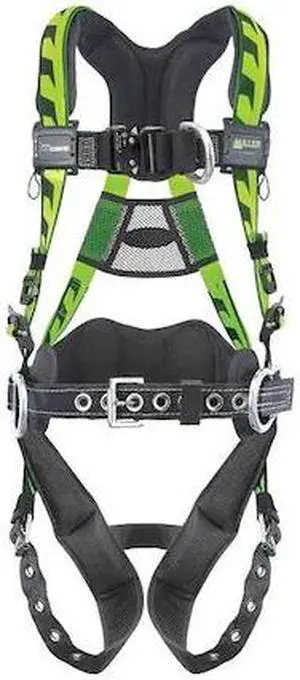 HONEYWELL MILLER AAF-TBBDPUG AirCore(TM) Full Body Harness, L/XL, 400 lb.,