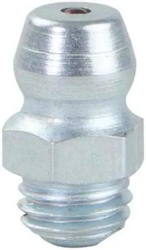WESTWARD 52NZ24 Grease Fitting, Straight, Stl, 33/64"L, PK10