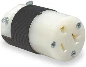 HUBBELL WIRING DEVICE-KELLEMS HBL5369C Straight Blade Connector, 5-20R, 20 A,