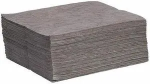 SPILLTECH GPB100S Sorbent Pad, 15 gal, 15 in x 19 in, Universal, Gray,