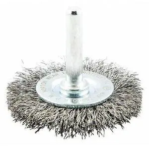 ZORO SELECT 66252838964 Wire Wheel Brush,Shank Mount,7/16"L Trim