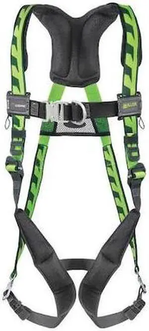 HONEYWELL MILLER ACF-QCSMG Full Body Harness, Vest Style, S/M, Polyester, Green