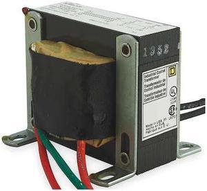 SQUARE D 9070EL2D9 Control Transformer, 100 VA, Not Rated, 55°C, 120V AC, 480V