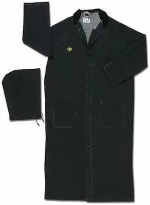 MCR SAFETY 267CX3 Rider Raincoat,Black,3XL