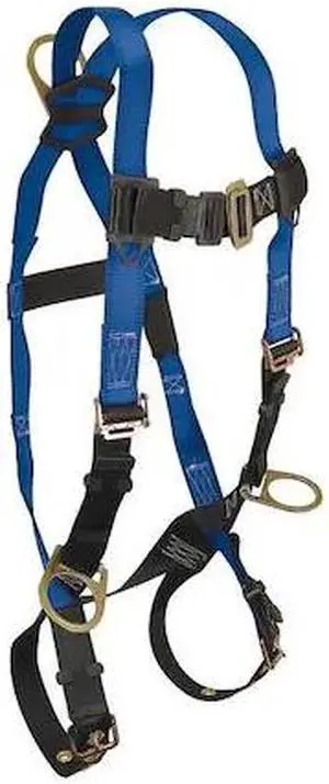 CONDOR 19F381 Full Body Harness, Vest Style, Universal, Polyester, Blue