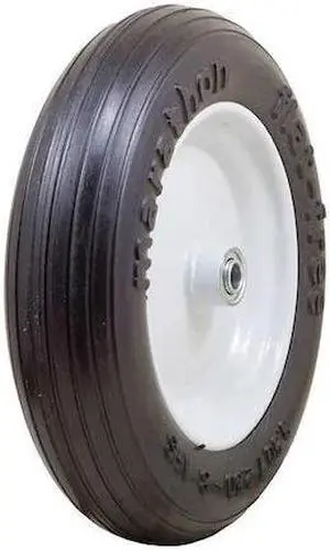 MARASTAR 00081 Flat Free Wheel,Polyurethane,350lb,White