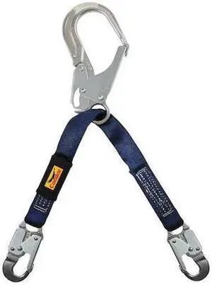 CONDOR 30HG86 Positioning Lanyard, 24", 425 lb. Weight Capacity, Blue