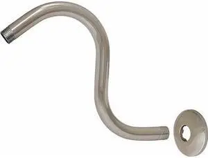 ZORO SELECT 15058 S Shape Shower Arm and Flange,11" L