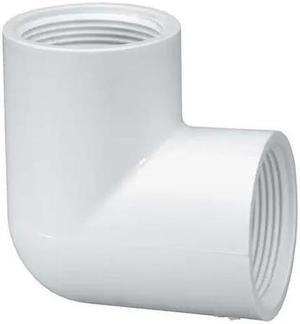 ZORO SELECT 408020 PVC Elbow, 90 Degrees, FNPT x FNPT, 2 in Pipe Size