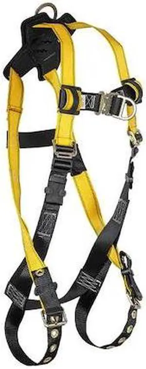 CONDOR 61DD38 Not Applicable Full Body Harness, XL, 420 lb, Quick-Connect