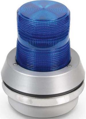 EDWARDS SIGNALING 51XBRFB120A Horn Strobe,Blue,Cast Aluminum,120VAC