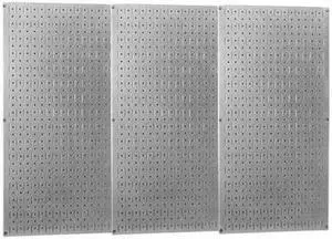 WALL CONTROL 35-P-3248GV Pegboard Panel, Round 1/4 in Holes, 1 in Hole Spacing,