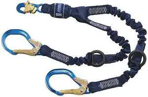 3M DBI-SALA 1246032 Rescue Shock Absorbing Lanyard, 6 ft., Blue