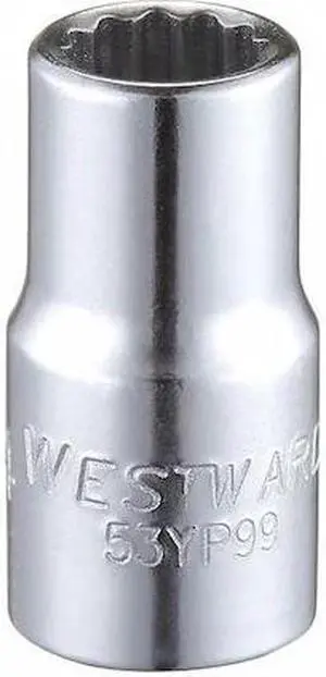 WESTWARD 53YP99 WESTWARD 1/4 in Drive, 1/4" Triple Square SAE, Socket, 12