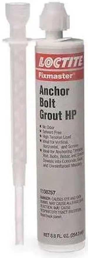 LOCTITE 1108757 Anchor Bolt Grout HP Kit, Cartridge, Gray, 7363