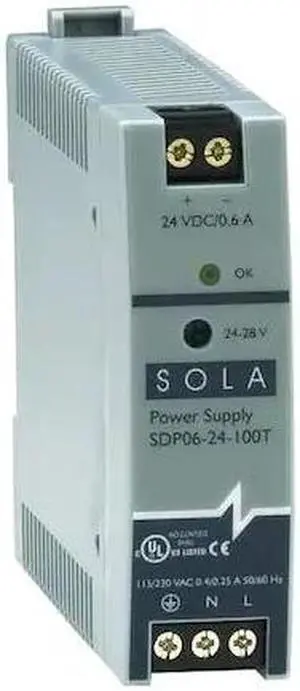 SOLAHD SDP0624100T DC Power Supply, 85/264V AC, 15 W, 0.6 A, DIN Rail