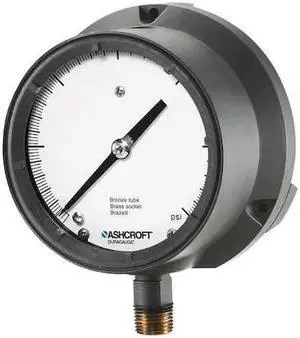 ASHCROFT 451379SSL04LVAC/30# Process Compound Gauge, 30 to 0 to 30 psi, 4 1/2