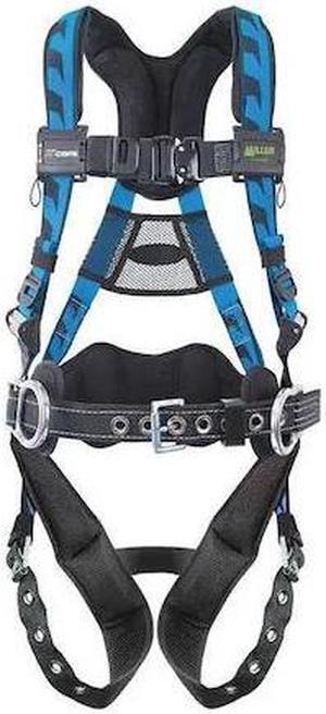HONEYWELL MILLER ACA-TB-BDP/UBL AirCore(TM) Full Body Harness, L/XL, 400 lb.,