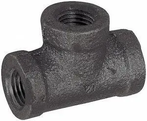 ZORO SELECT 5P502 Reducing Tee Reducing Tee, 1" x 1" x 1-1/4" Pipe, FNPT,