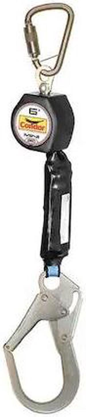 CONDOR 35KU98 Self Retracting Lifeline, 6 ft., 310 lb. Weight Capacity, Black