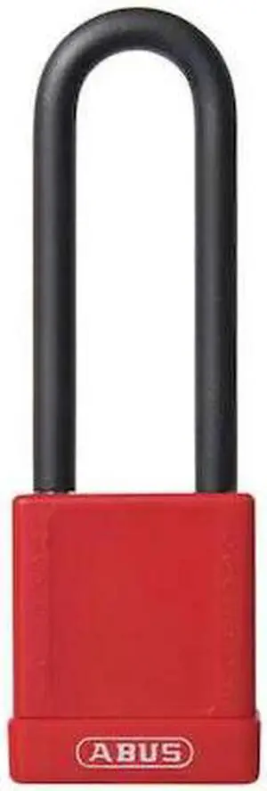 ABUS 74HB/40-75 KD RED Lockout Padlock, Keyed Different, Plastic-Covered