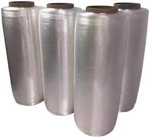 ZORO SELECT 56HG13 Stretch Wrap, 25 ga, Clear, Light Duty