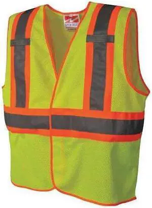 VIKING U6110G-4XL/5XL Hi Vis Vest,Class 2,4XL/5XL,Lime