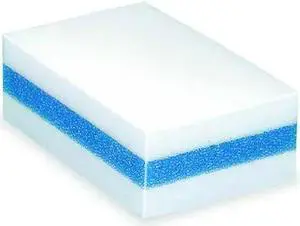 TOUGH GUY 280180 Sponge,4-11/32"LMelam Foam,Wh/Blu,PK24