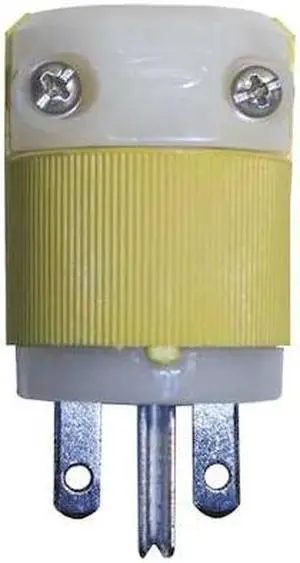 HUBBELL WIRING DEVICE-KELLEMS HBL56CM66C Straight Blade Plug, 6-15P, 15 A, 250V