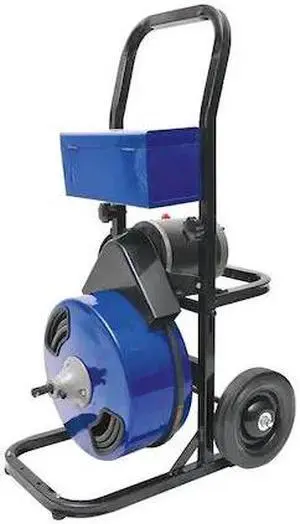 WESTWARD 22XP39 75 ft Corded Drain Cleaning Machine, 120V AC