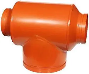 ZORO SELECT 0390017440 Reducing Tee,4" x 4" x 3",Iron,1000 psi