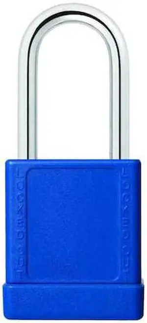 ZORO SELECT 48JT03 Lockout Padlock,KA,Blue,2"H,PK3