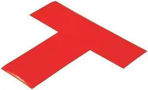 MIGHTY LINE REDT Floor Marking Tape, vinyl, Solid, Red, 2 in W., 55 mil