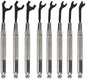 MOODY TOOL 58-0151 Open End Wrench Set,30 Deg,5/64-5/16,8Pc