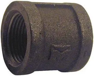 ZORO SELECT 5P550 Coupling Coupling, 1/4" Pipe, FNPT, Malleable Iron, Class 150