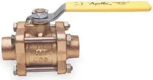 APOLLO VALVES 8220501 1" Sweat Bronze Ball Valve Inline