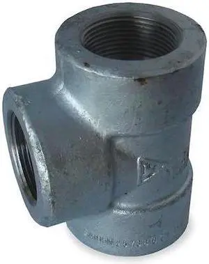 ZORO SELECT 1MPF4 1" FNPT Galvanized Tee