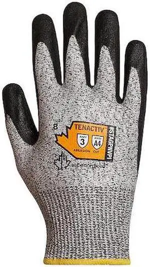 SUPERIOR GLOVE STAGPNVPI-6 Knit Gloves, Cut Level A5 ,Dipped ,Microporous