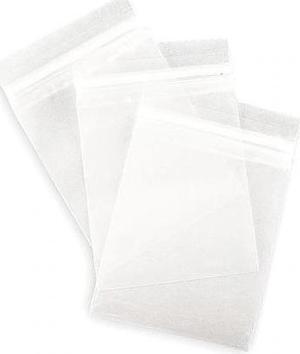 ZORO SELECT 2EWP8 Reclosable Poly Bag, Zip Seal, 3 in L, 2 in W, 2 mil Thick,