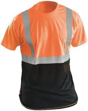 OCCUNOMIX LUX-SSETPBK-O2X Long Sleeve T-Shirt,2XL,ANSI Class 2