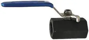 ZORO SELECT 08Q011N06010S4 1" FNPT Carbon Steel Ball Valve Inline