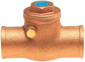 MILWAUKEE VALVE UP0968000034 3/4" Solder Low Lead Brass Swing Check Valve