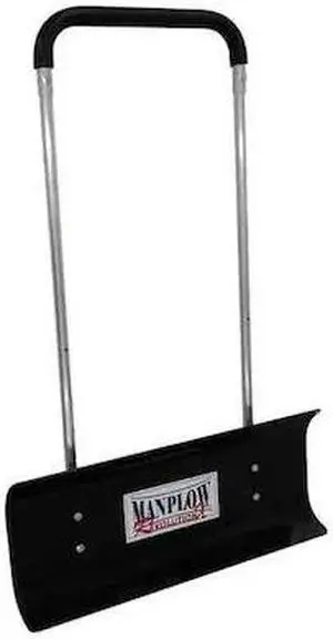 MANPLOW RevX32 Snow Pusher, 32 in W x Plastic Blade, 50 in L Aluminum Handle