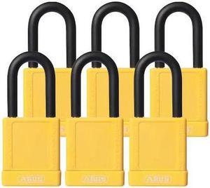 ABUS 74/40 KAX6 YELLOW Lockout Padlock,KA,Yellow,1-3/4"H,PK6