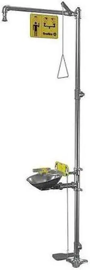 BRADLEY S19314SS Halo Shower with Face/Eyewash, 26-13/16inW