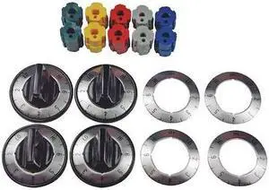 ROBERTSHAW 4590-764 Surface Element Dial Kit, Black, Electric t 4