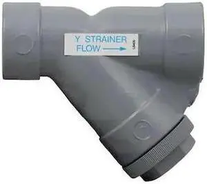 HAYWARD FLOW CONTROL YS20150T Y Strainer, 1-1/2" Pipe, Threaded, CPVC, 150 psi