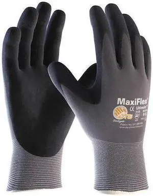 PIP 34-874V/S Coated Gloves, Micro Foam Nitrile, Palm, Fingers, 4 Abrasion